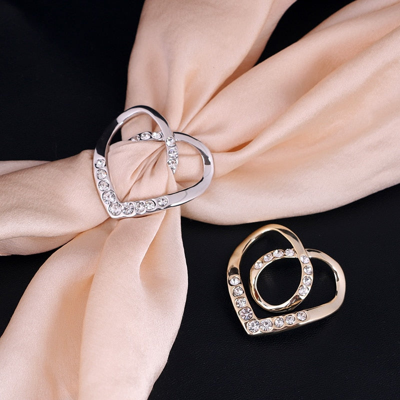 Peris Gems Gold Hollow Heart Hem Shirt or Scarf Buckle Knot SHEIN Amazon Temu