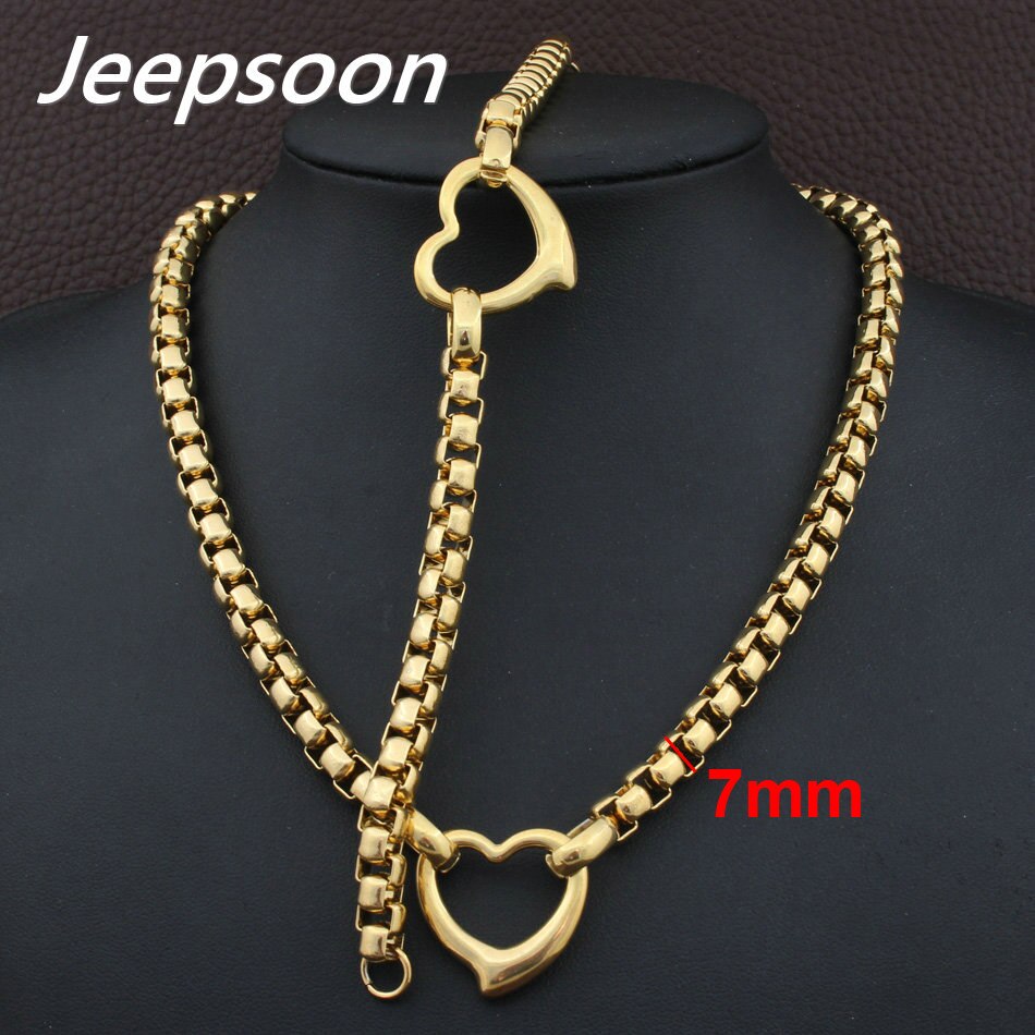 Peris Gems Gold Hollow Heart Necklace and Bracelet Set for Women | Stainless Steel Gold Hollow Heart Necklace and Bracelet Set for Wome SHEIN Amazon Temu
