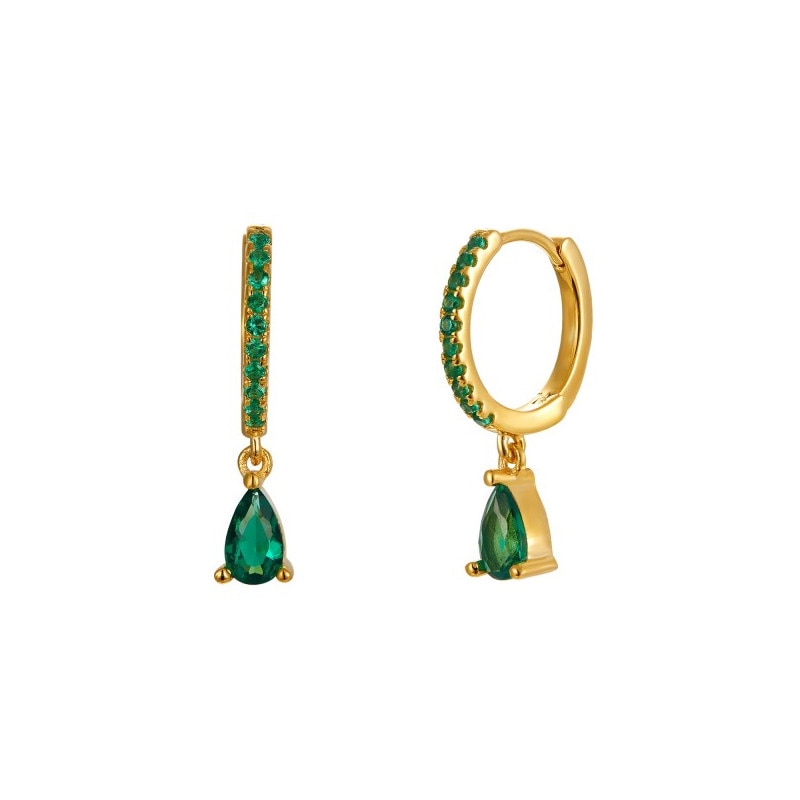 Peris Gems Gold Hoop Diamond Earrings for Women | Round Gold Silver Luxury Earrings for Women SHEIN Amazon Temu
