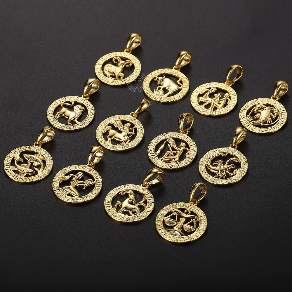 Peris Gems Gold Horoscope Animal Necklaces | Zodiac Pendant Necklace SHEIN Amazon Temu