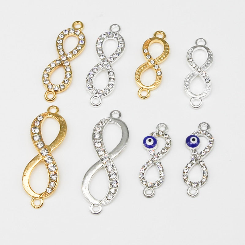 Peris Gems Gold Infinity Symbol Charms 8pc/Set | DIY Jewelry Pendants SHEIN Amazon Temu