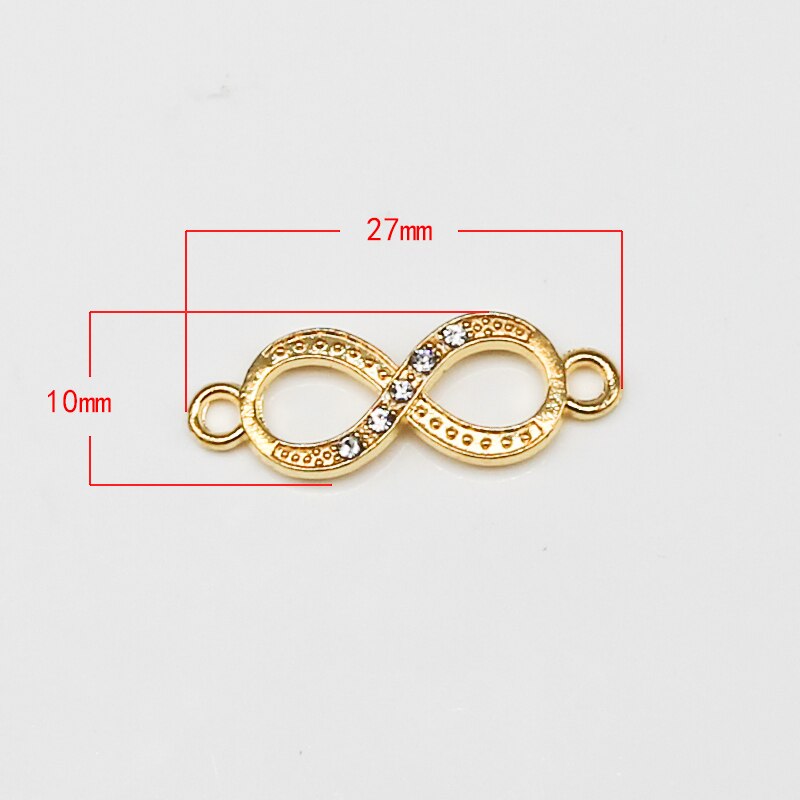 Peris Gems Gold Infinity Symbol Charms 8pc/Set | DIY Jewelry Pendants SHEIN Amazon Temu