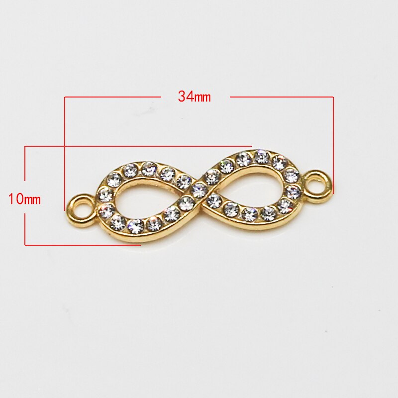 Peris Gems Gold Infinity Symbol Charms 8pc/Set | DIY Jewelry Pendants SHEIN Amazon Temu