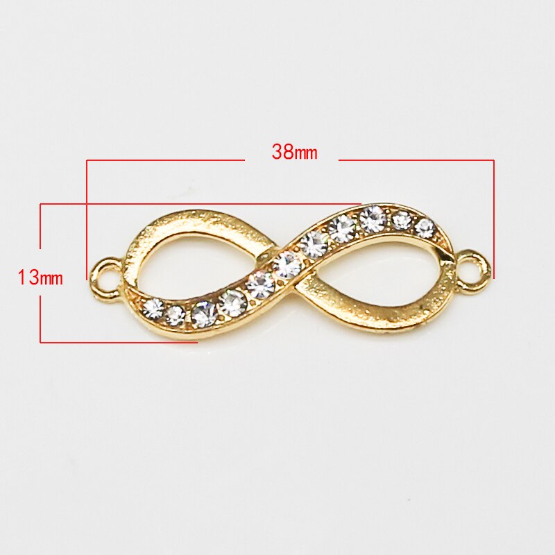 Peris Gems Gold Infinity Symbol Charms 8pc/Set | DIY Jewelry Pendants SHEIN Amazon Temu