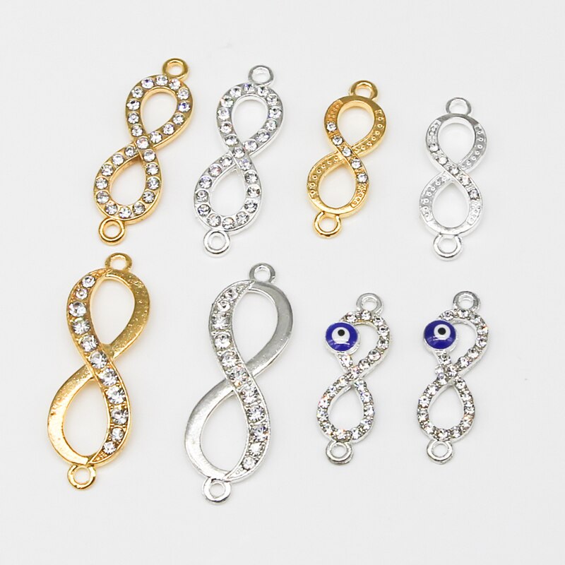 Peris Gems Gold Infinity Symbol Charms 8pc/Set | DIY Jewelry Pendants SHEIN Amazon Temu