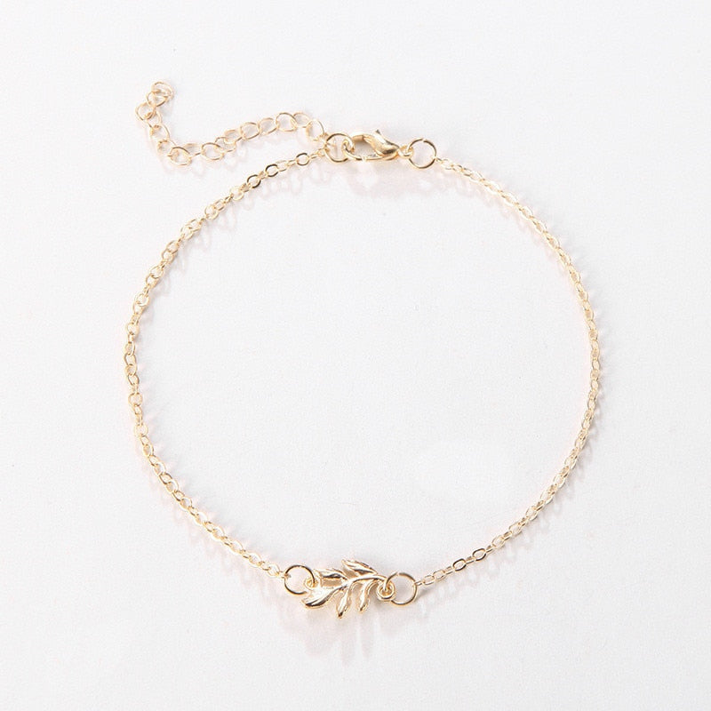 Peris Gems GOLD Leaf Chain Anklet for Women | Gold Boho Anklets SHEIN Amazon Temu