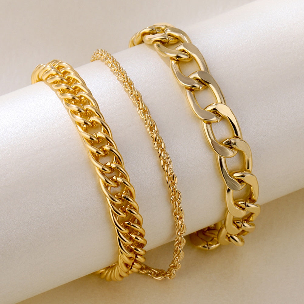 Peris Gems Gold Links Golden 2-4pc Lovely Bracelets Collection for Women SHEIN Amazon Temu