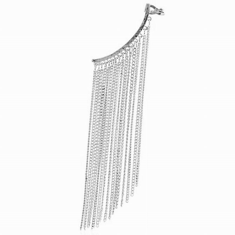 Peris Gems Gold Long Chain Tassel 1pc Ear Cuff Earrings for Women SHEIN Amazon Temu