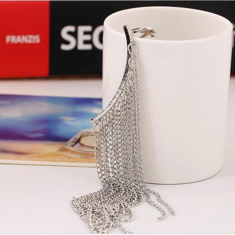Peris Gems Gold Long Chain Tassel 1pc Ear Cuff Earrings for Women SHEIN Amazon Temu