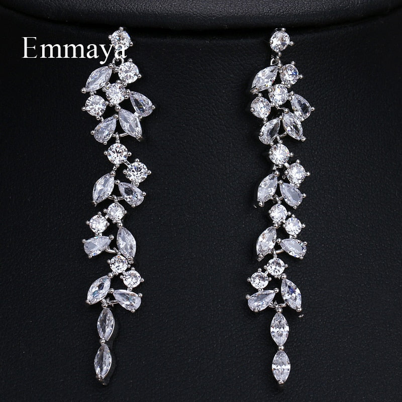 Peris Gems gold Long Diamond Leaf Tassel Earrings for Women SHEIN Amazon Temu