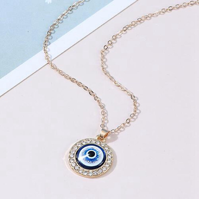 Peris Gems Gold Necklace Blue Evil Eye Choker Necklace for Women | Protective Necklaces Blue Evil Eye Choker Necklace for Women Protective Necklaces SHEIN Amazon Temu