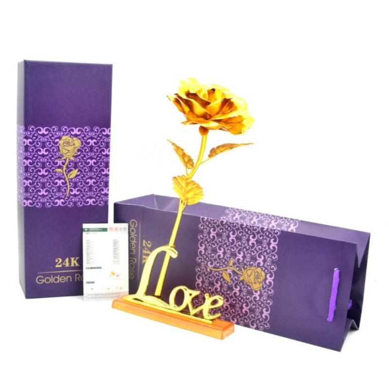Peris Gems Gold Plated 24K Rose Flower Gift for Women | Light Up LED Flower Gold Plated 24K Rose Flower Gift for Women | LED Flower SHEIN Amazon Temu
