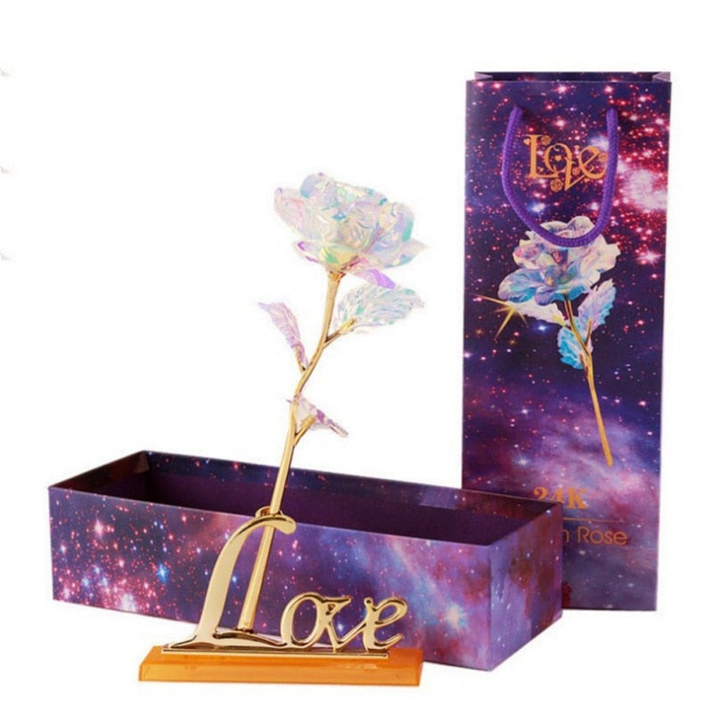 Peris Gems Gold Plated 24K Rose Flower Gift for Women | Light Up LED Flower Gold Plated 24K Rose Flower Gift for Women | LED Flower SHEIN Amazon Temu