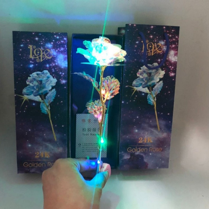 Peris Gems Gold Plated 24K Rose Flower Gift for Women | Light Up LED Flower Gold Plated 24K Rose Flower Gift for Women | LED Flower SHEIN Amazon Temu
