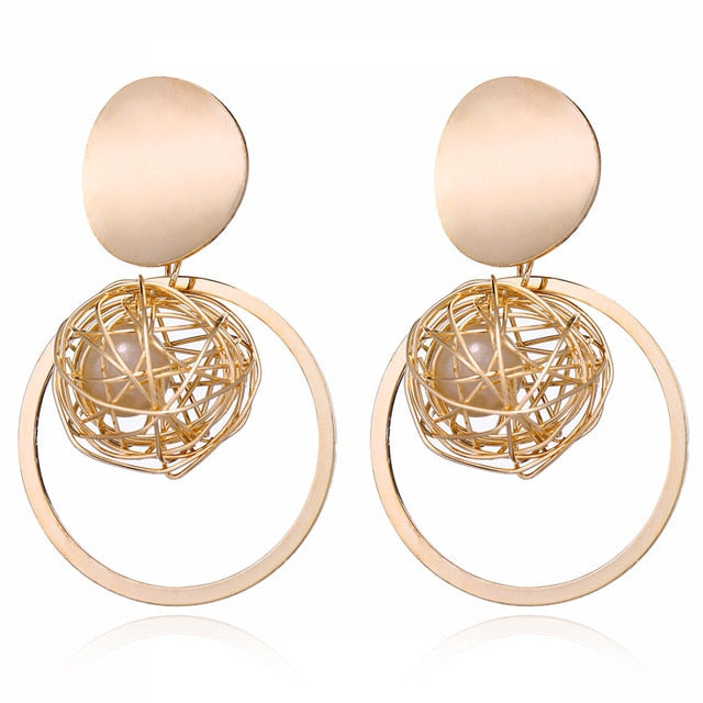 Peris Gems Gold Round Earrings for Women | Dangle Earrings SHEIN Amazon Temu
