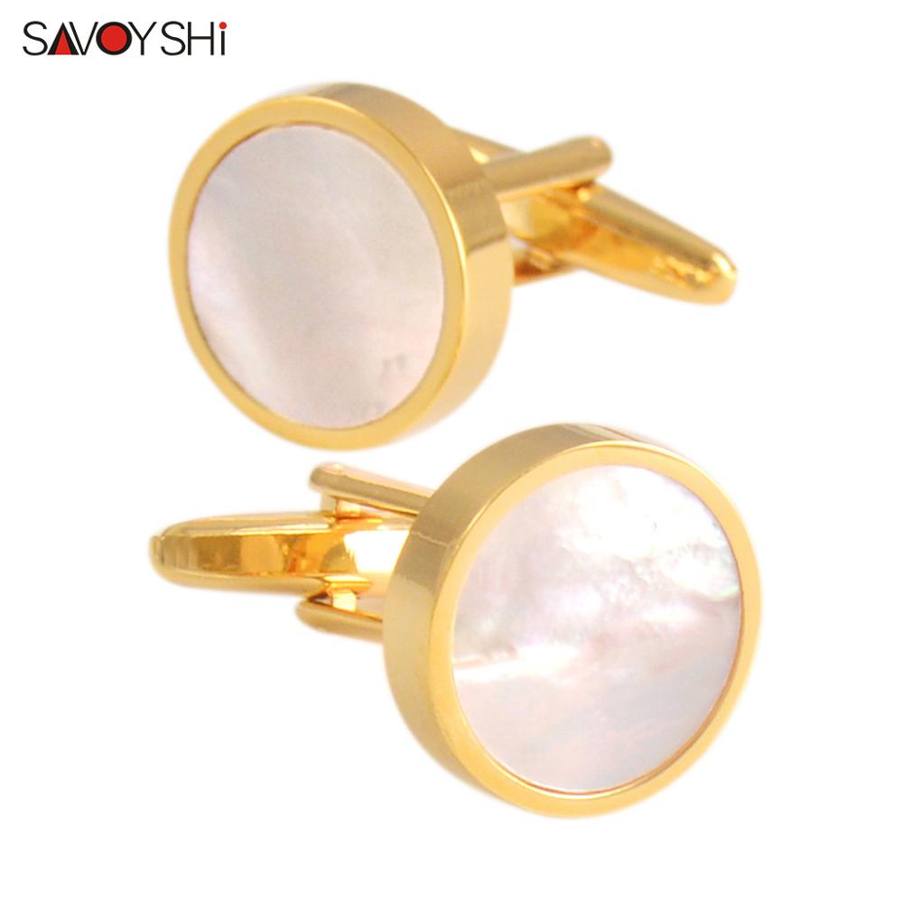 Peris Gems Gold Round Pearl Shell Button Shirt Cufflinks for Men SHEIN Amazon Temu