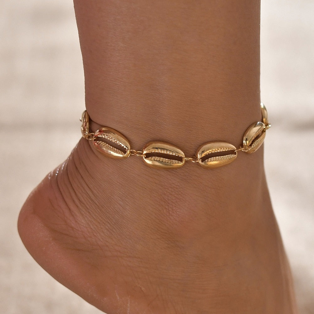 Peris Gems Gold Seashell Anklets for Women | Diamond Ankle Bracelet SHEIN Amazon Temu