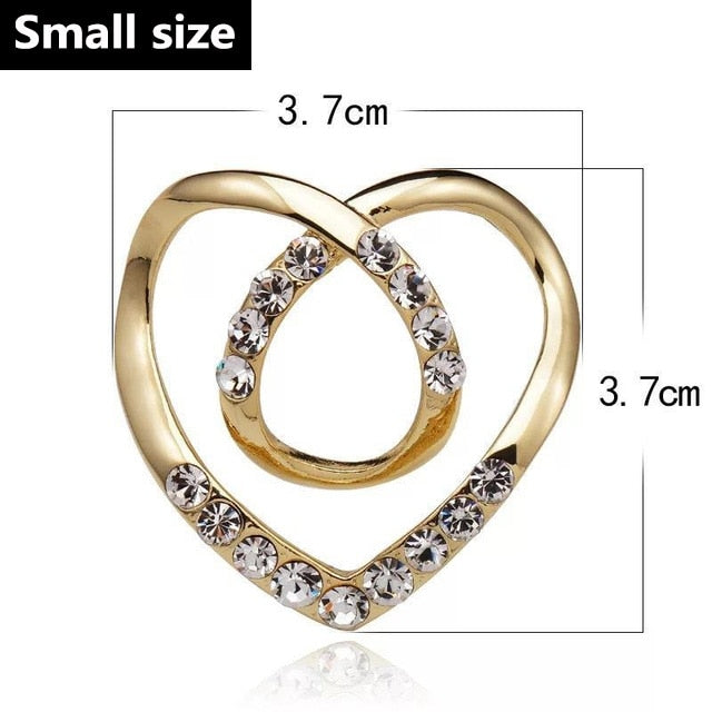 Peris Gems gold small Gold Hollow Heart Hem Shirt or Scarf Buckle Knot SHEIN Amazon Temu