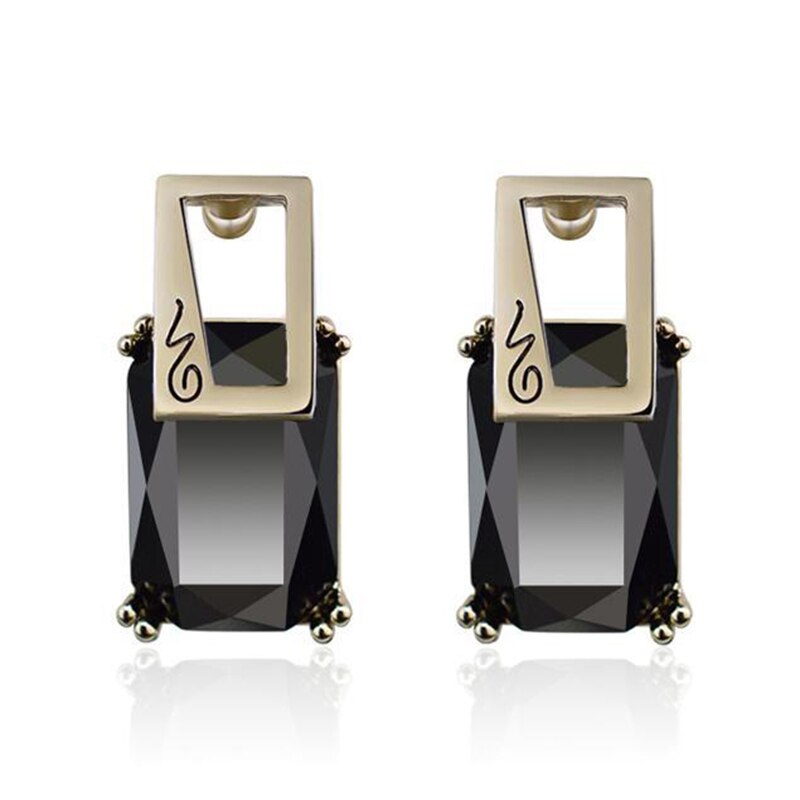 Peris Gems Gold Square Crystal Stud Earrings for Women | Cute Party Earrings Gold Square Crystal Stud Earrings for Women | Party Earrings SHEIN Amazon Temu