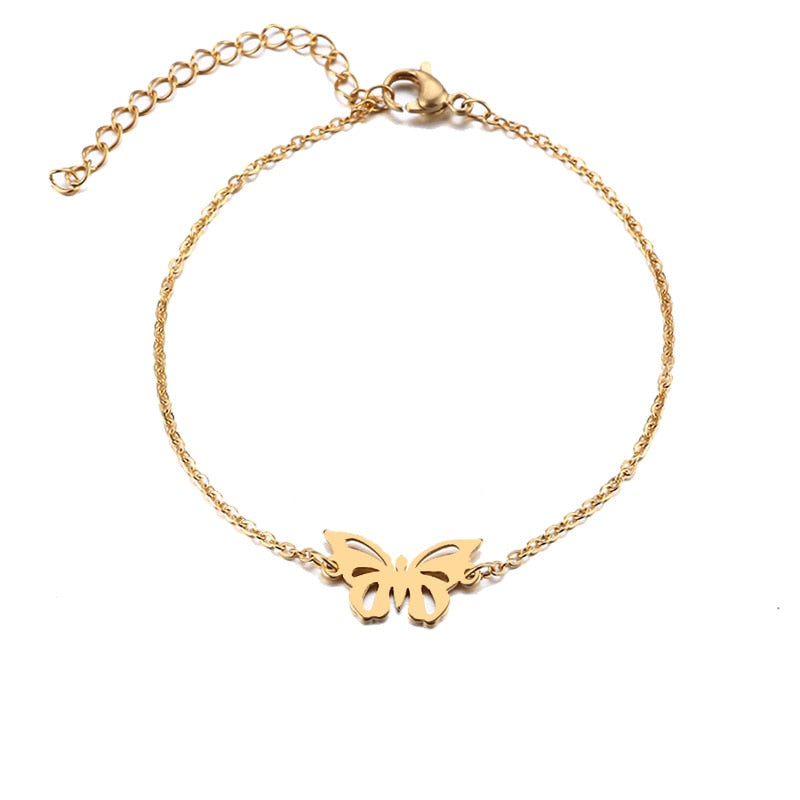 Peris Gems Gold Stainless Steel Butterfly Bracelet for Women | Hollow Butterfly Love Bracelet Stainless Butterfly Bracelet for Women Hollow Butterfly SHEIN Amazon Temu