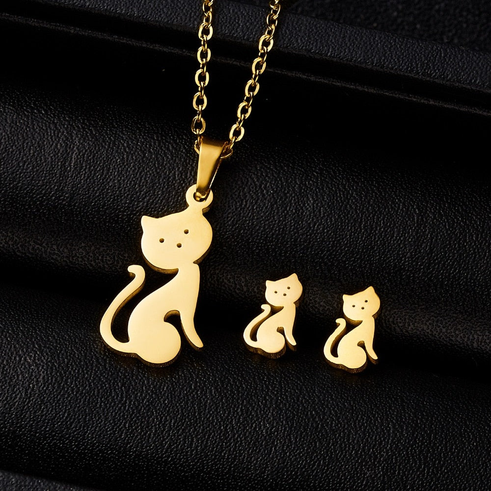 Peris Gems Gold Stainless Steel Jewelry Sets for Women | Necklace and Earrings Set Gold Stainless Steel Jewelry Sets for Women | Necklace Set SHEIN Amazon Temu