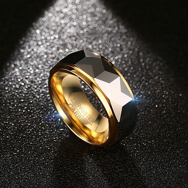 Peris Gems Gold Tungsten 8mm Wide Ring | 100% Tungsten Rings SHEIN Amazon Temu
