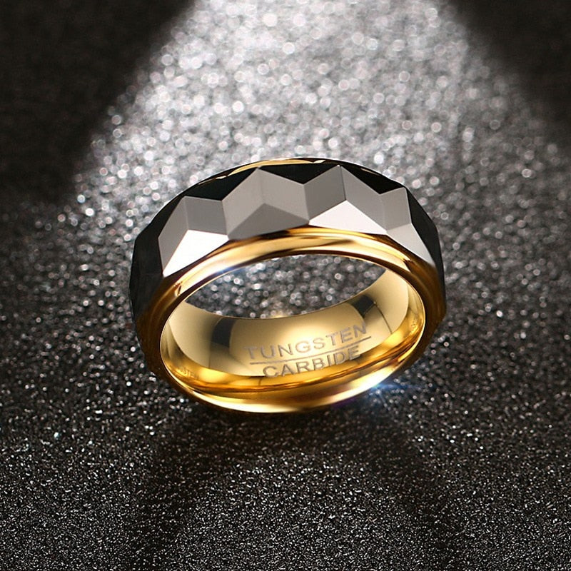 Peris Gems Gold Tungsten 8mm Wide Ring | 100% Tungsten Rings SHEIN Amazon Temu