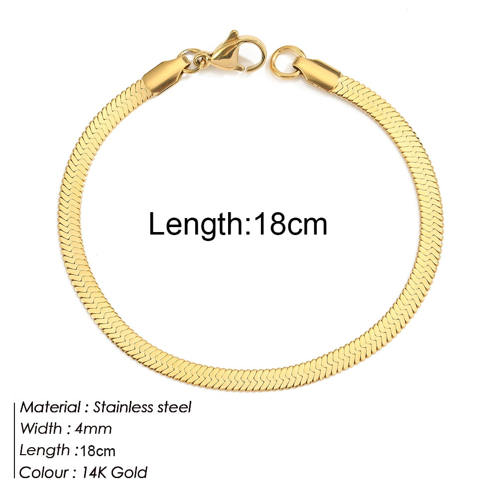 Peris Gems Gold Twist Snake Chain Bracelet | Stainless Steel Bracelets SHEIN Amazon Temu