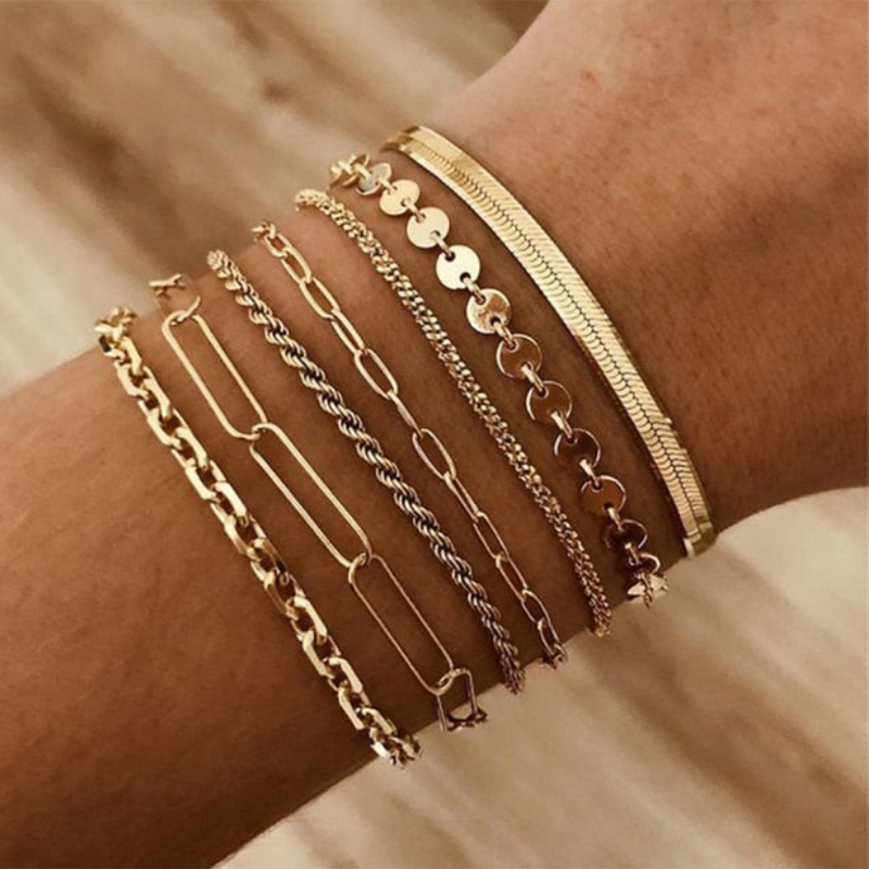 Peris Gems Gold Twist Snake Chain Bracelet | Stainless Steel Bracelets SHEIN Amazon Temu
