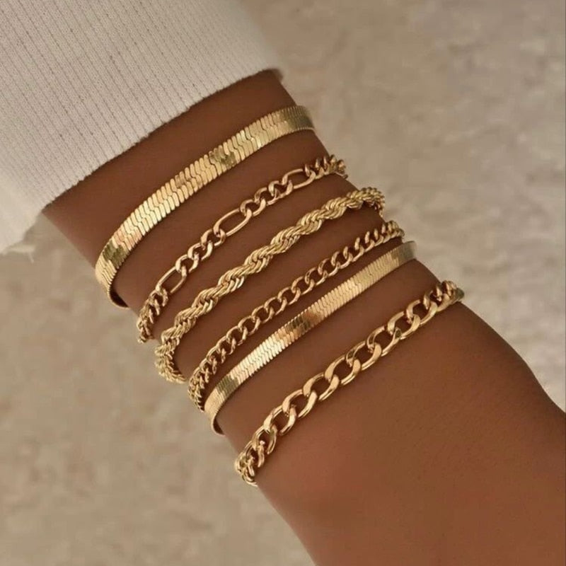 Peris Gems Gold Twist Snake Chain Bracelet | Stainless Steel Bracelets SHEIN Amazon Temu