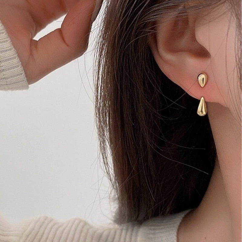 Peris Gems Gold Waterdrop Earrings | Women&