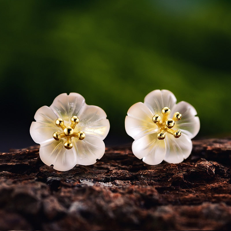 Peris Gems Gold White Crystal Daisy Flower Stud Earrings for Women | Rose Flower Earrings Crystal Daisy Flower Stud Earrings | Rose Flower Earrings SHEIN Amazon Temu