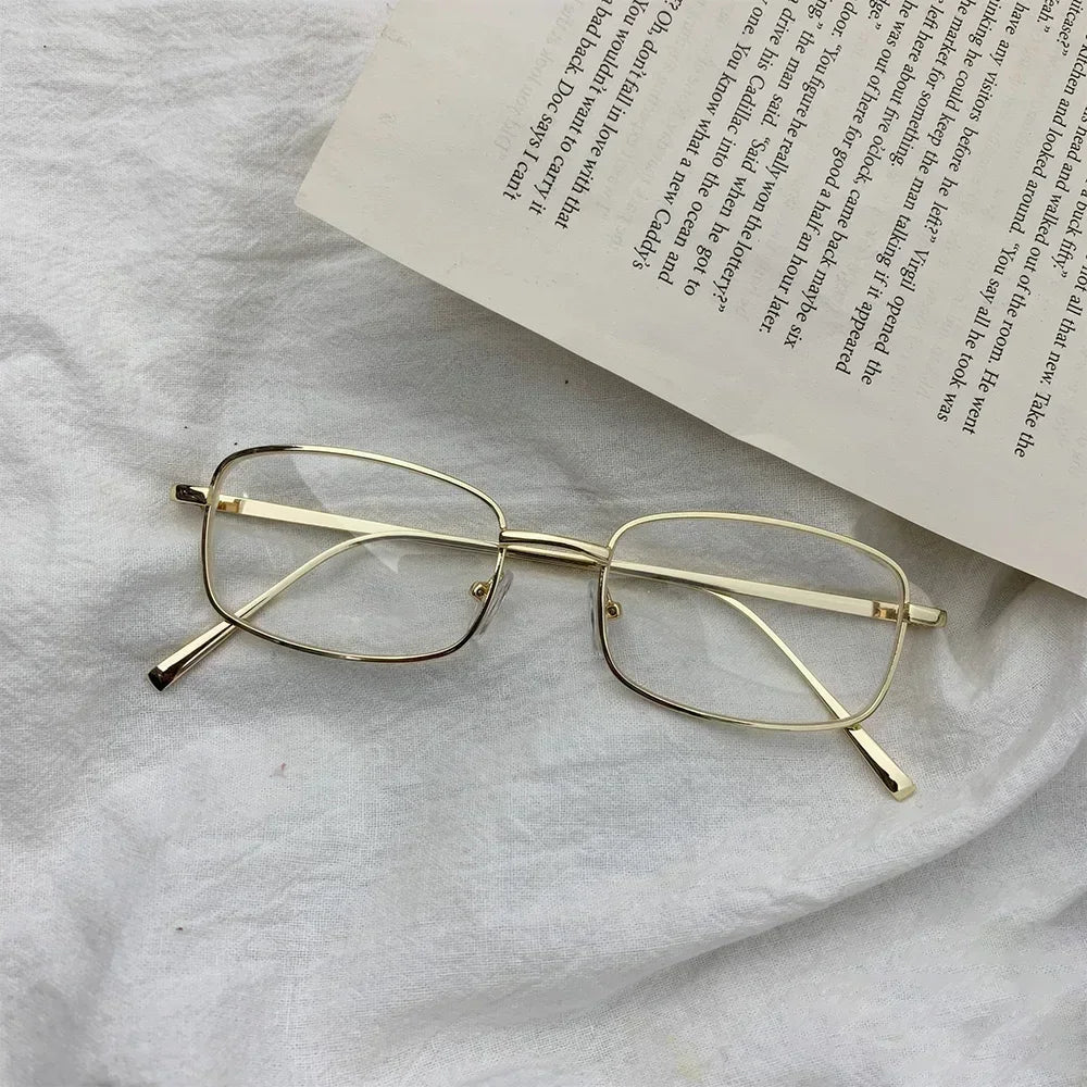 Peris Gems Gold Y2K Harajuku Small Square Frame Glasses Women Retro Metal Eyeglasses Clear Reading Spectacle Blue Light Blocking Eyewear Y2K Harajuku Small Square Frame Glasses Women Retro Metal Eyeglasses Clear Reading Spectacle Blue Light Blocking Eyewear SHEIN Amazon Temu