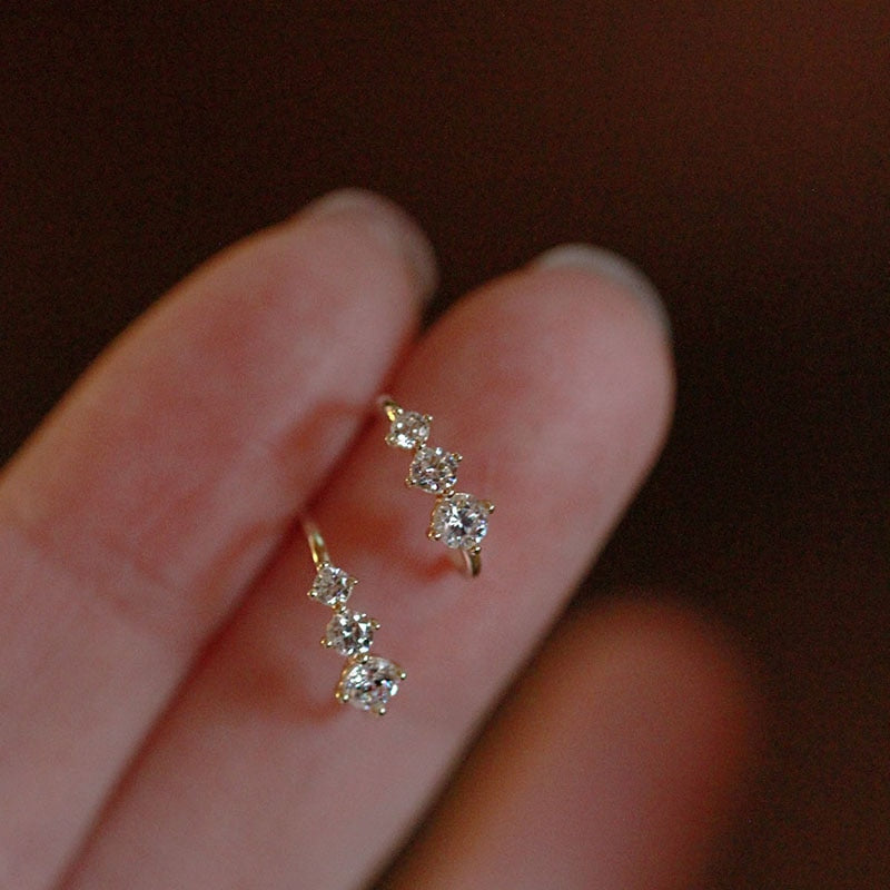 Peris Gems Gold3 Diamond Stud Earrings for Women | Gold Earrings SHEIN Amazon Temu