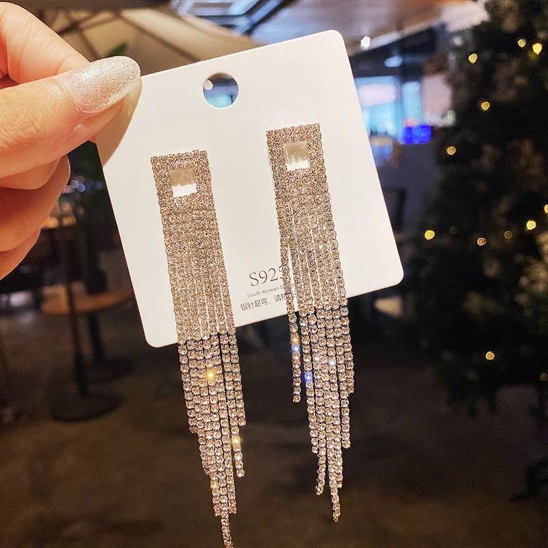 Peris Gems golden 03 Long Diamond Tassel Earrings for Women | Party Jewelry SHEIN Amazon Temu