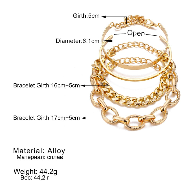 Peris Gems Golden 2-4pc Lovely Bracelets Collection for Women SHEIN Amazon Temu