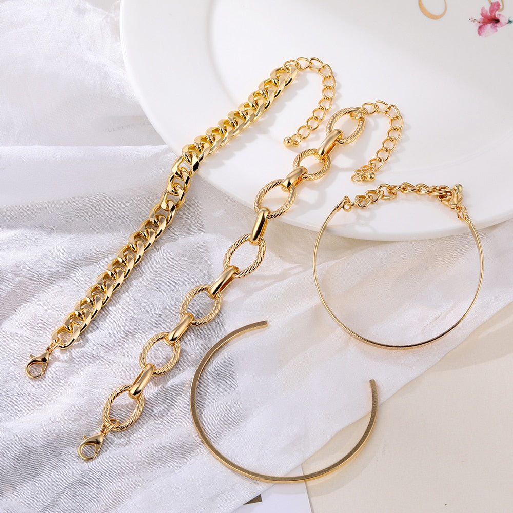 Peris Gems Golden 2-4pc Lovely Bracelets Collection for Women SHEIN Amazon Temu