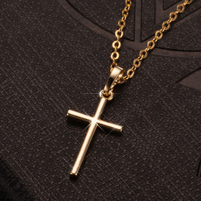 Peris Gems GOLDEN B Diamond Cross Pendant Necklace | Diamond Jesus Piece SHEIN Amazon Temu