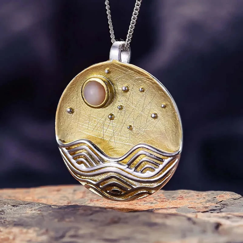 Peris Gems Golden bottom Antique Moonlight 925 Silver Pendant Without Necklace SHEIN Amazon Temu