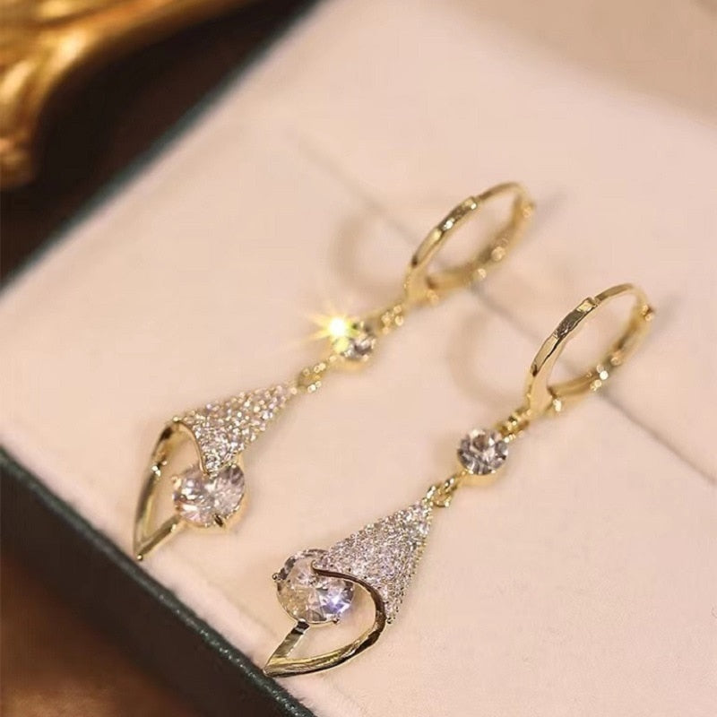 Peris Gems Golden Diamond Tassel Earrings for Women | Rhinestone Earring Collection Golden Diamond Tassel Earrings for Women Rhinestone Earring SHEIN Amazon Temu