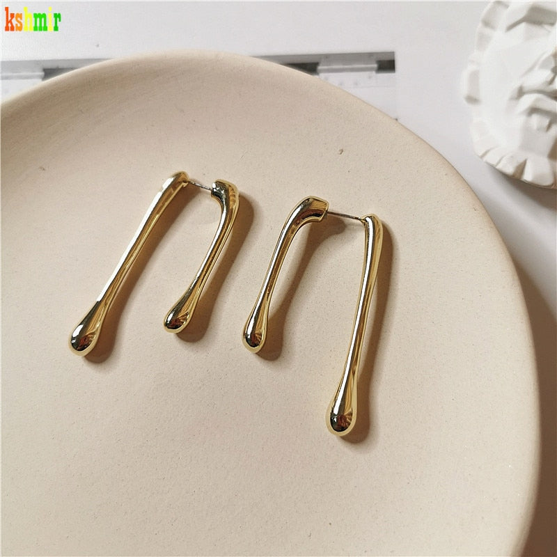 Peris Gems golden French Waterdrop Dangle Earrings for Women | Silver Gold Metal Tassel Stud Earrings SHEIN Amazon Temu