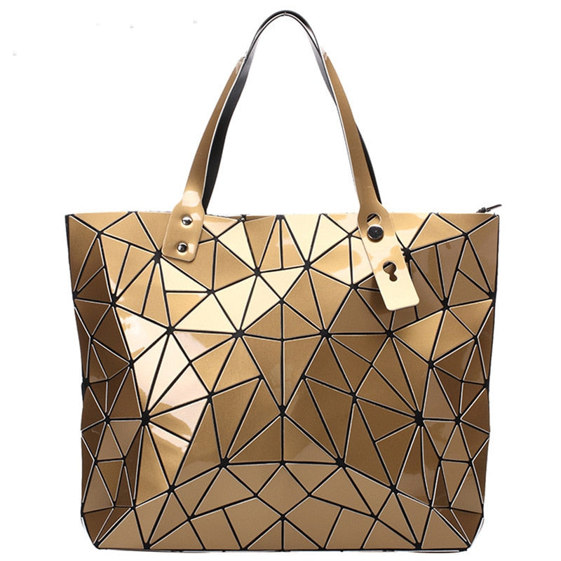 Peris Gems Golden Geometric Shoulder Tote Bag for Women | Medium Shopper Purse SHEIN Amazon Temu