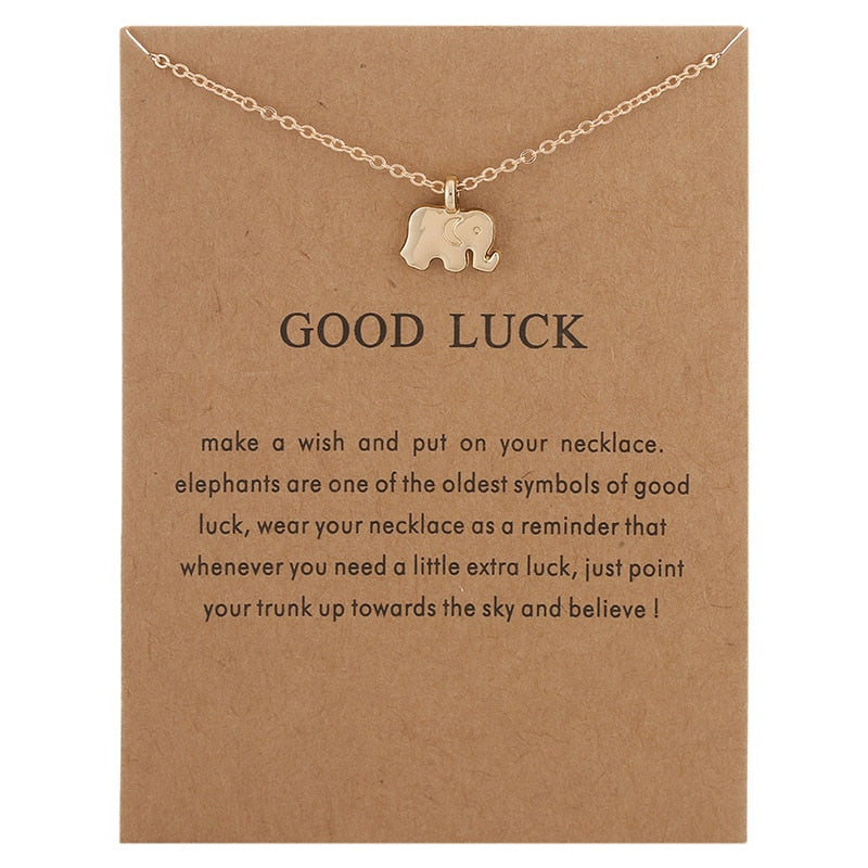 Peris Gems Good Luck Good Luck Pendant Necklaces with Fortune Cards Unisex SHEIN Amazon Temu