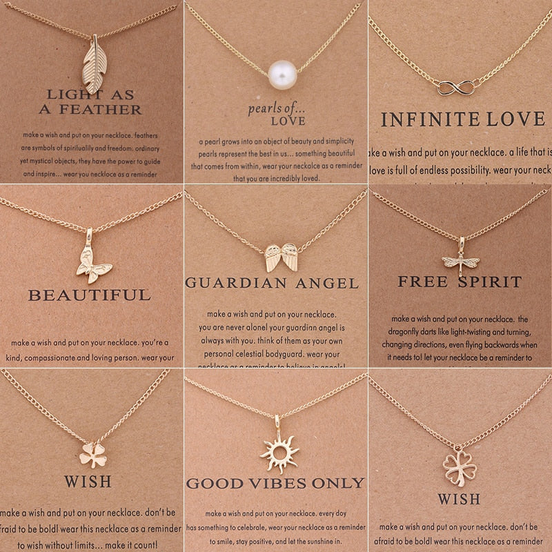 Peris Gems Good Luck Pendant Necklaces with Fortune Cards Unisex SHEIN Amazon Temu