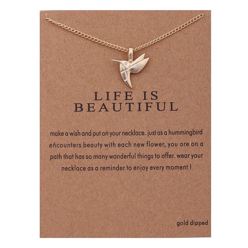 Peris Gems Good Luck Pendant Necklaces with Fortune Cards Unisex SHEIN Amazon Temu