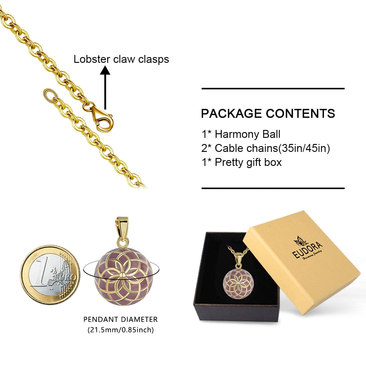 Peris Gems Gorgeous Enamel Flower Harmony Ball Necklace for Women SHEIN Amazon Temu
