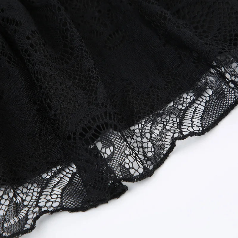 Peris Gems Goth Y2K Black Lace Trim Bow A Line Mini Skirt Women Korean Streetwear Goth Y2K Black Lace Trim Bow A Line Mini Skirt Women Korean Streetwear SHEIN Amazon Temu