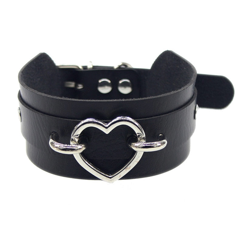 Peris Gems Gothic Harajuku PU Leather Collar Choker Necklaces for Women SHEIN Amazon Temu