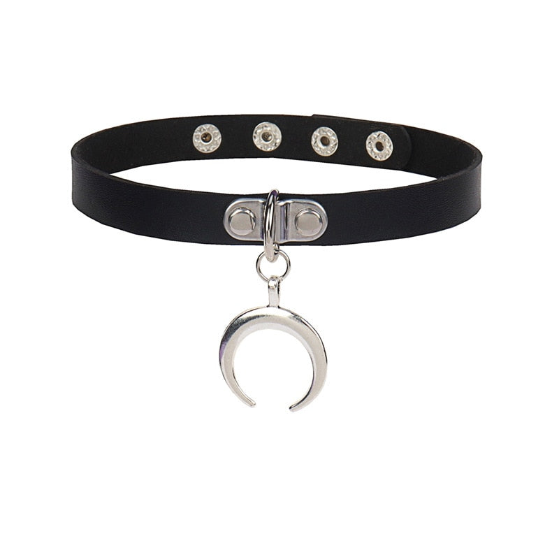 Peris Gems Gothic Harajuku PU Leather Collar Choker Necklaces for Women SHEIN Amazon Temu