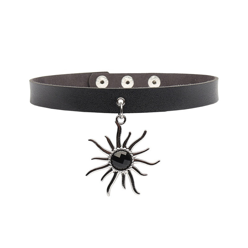 Peris Gems Gothic Harajuku PU Leather Collar Choker Necklaces for Women SHEIN Amazon Temu